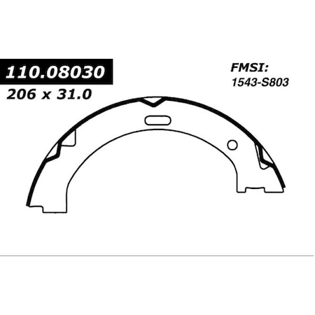 Centric Parts Centric Brake Shoes, 111.08030 111.08030